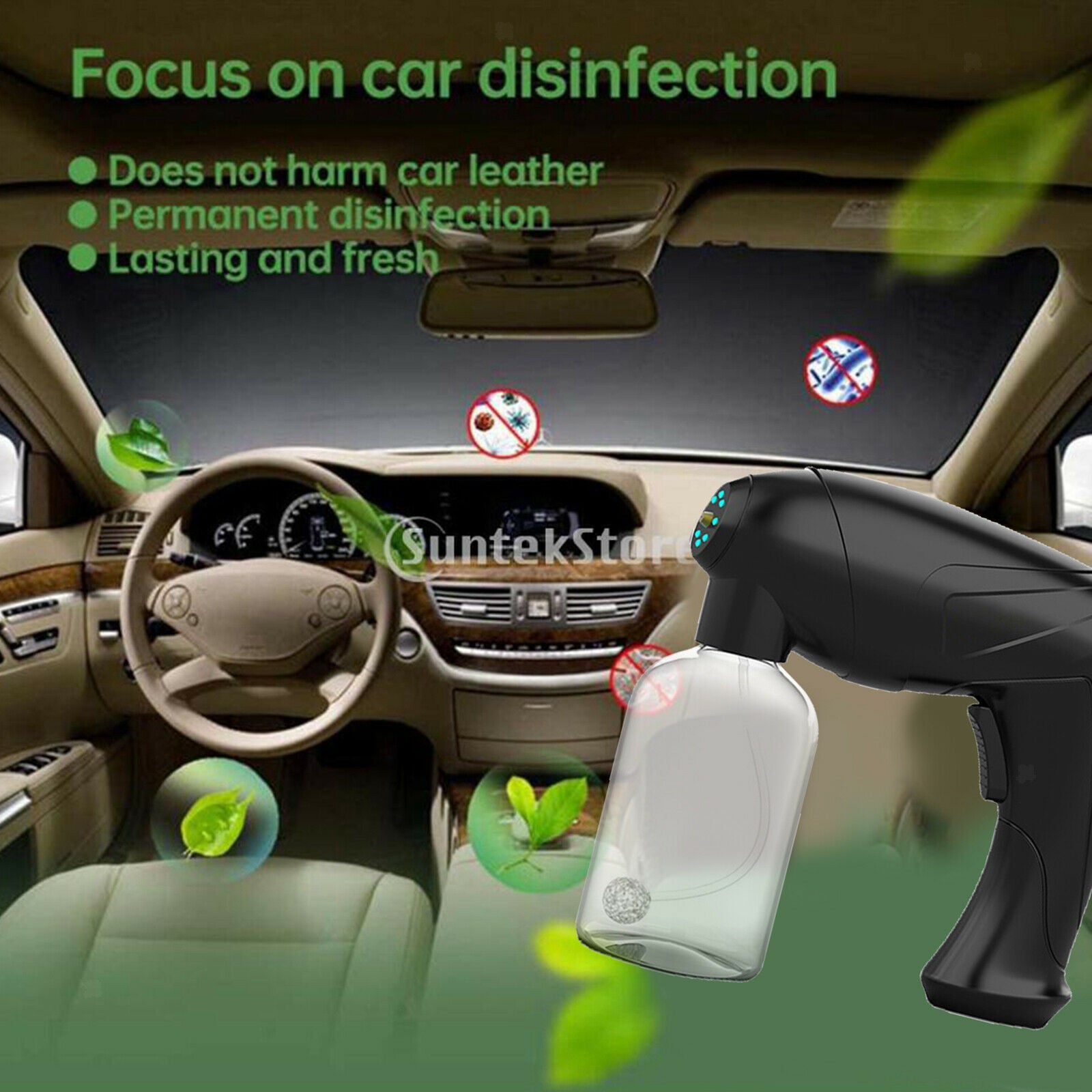 Cordless Blue Light Nano Sanitizer Disinfection Fogger Sprayer Bedroom