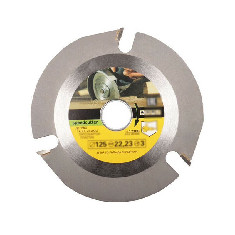 125mm 3T Circular Saw Blade Wood Carve Cut Disc Electric Grinder Carbide Polish