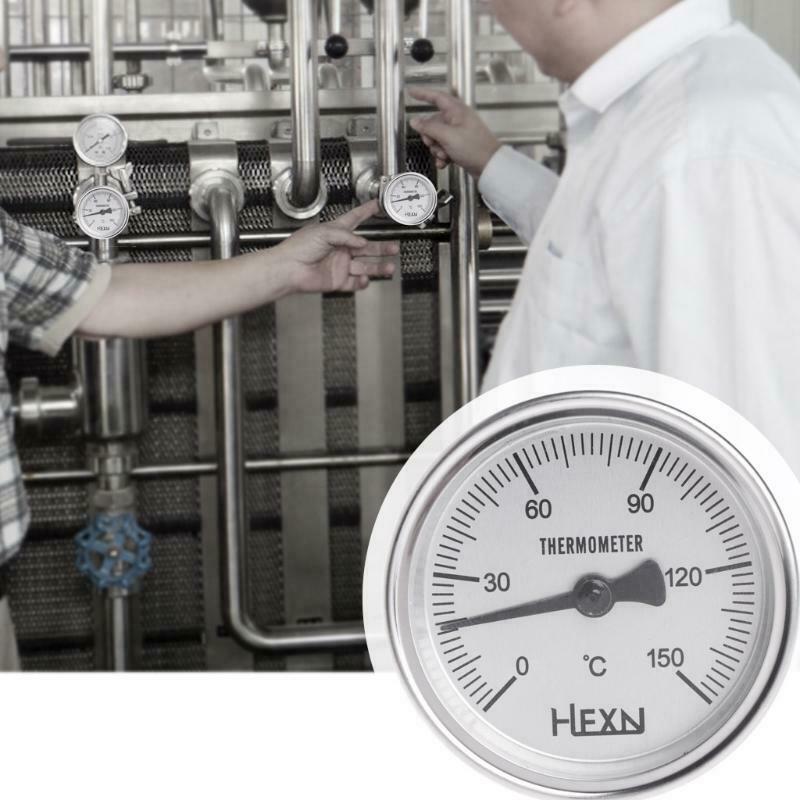 1/4 PT Thread Stainless Steel Thermometer Moonshine Kitchen Food Cooking Gauge