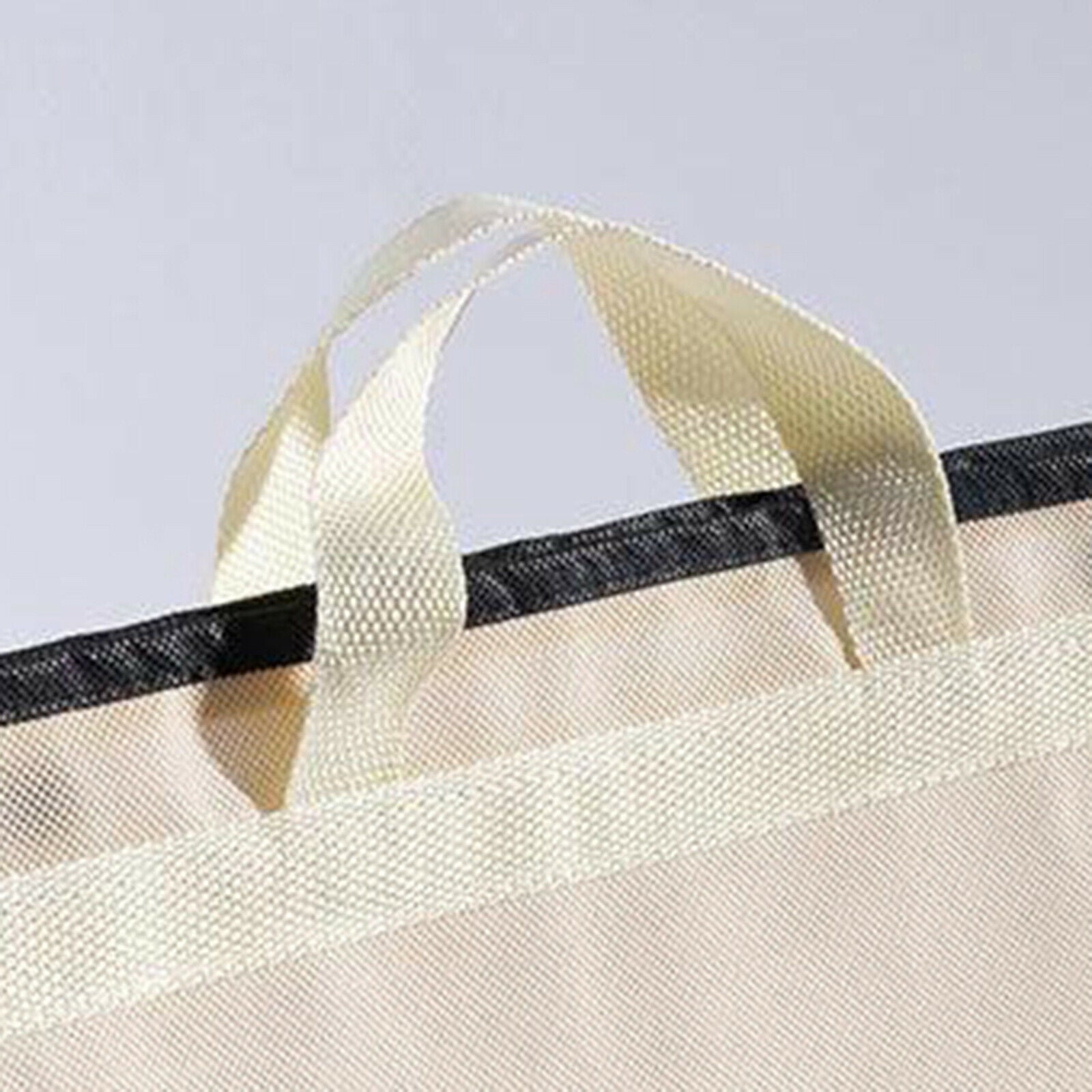 Handbag Organizer for Wardrobe Closet Transparent Storage Container Beige S