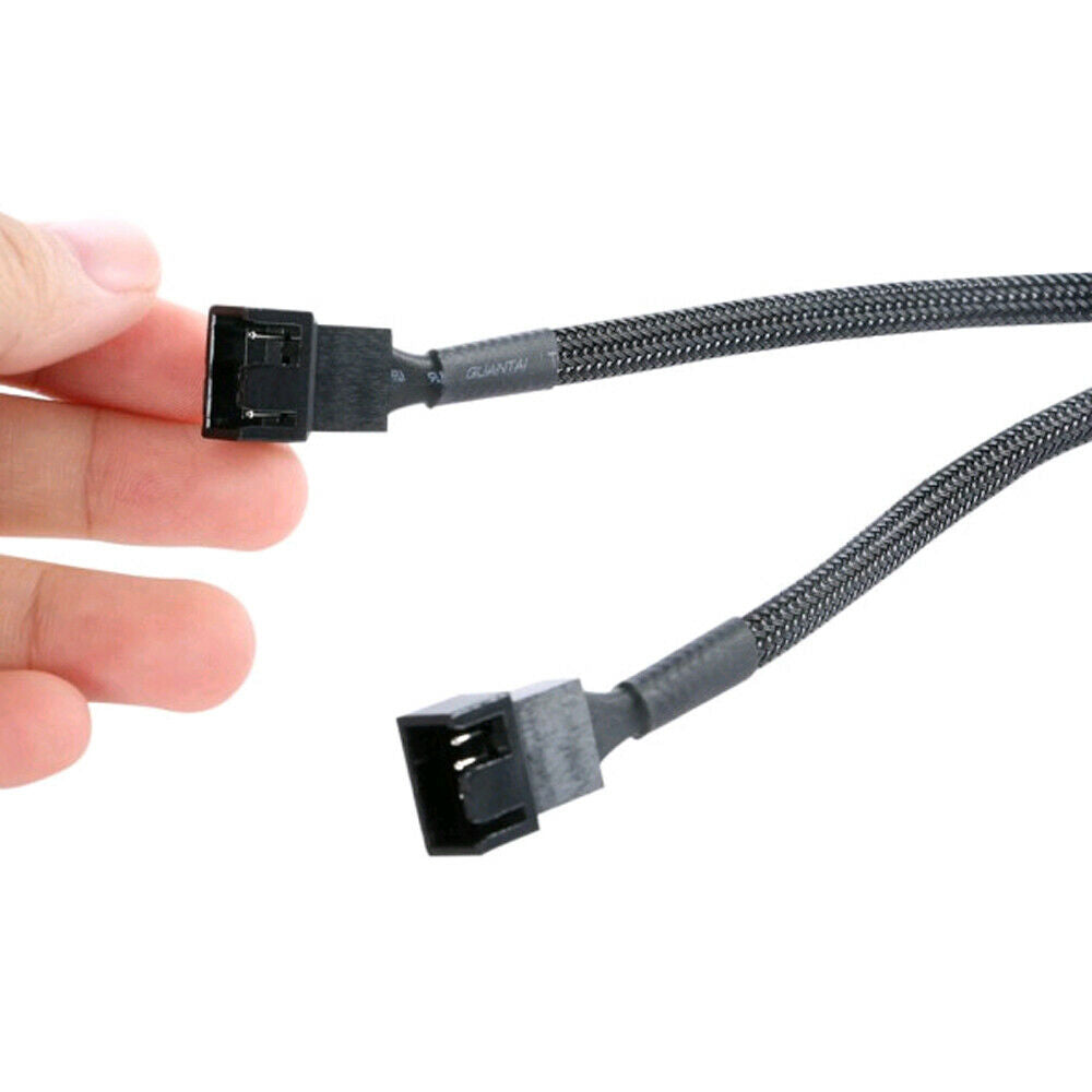 For CPU PC Case Fan 26 cm 3/4Pins PWM To Dual PWM Power Y Splitter Adapter Cable