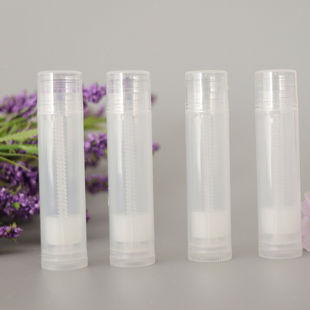 25 Pack 5g Mini Lip Balm Tubes Clear Travel Refillable Lipstick Bottles