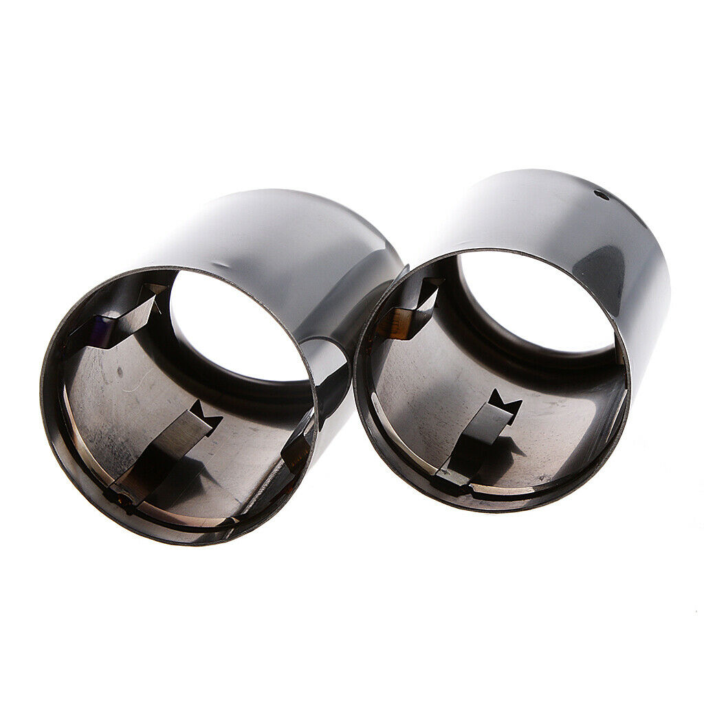 2 x exhaust trim stainless steel trim black for Audi A4 / A4L / Q5 / Q3 / A3