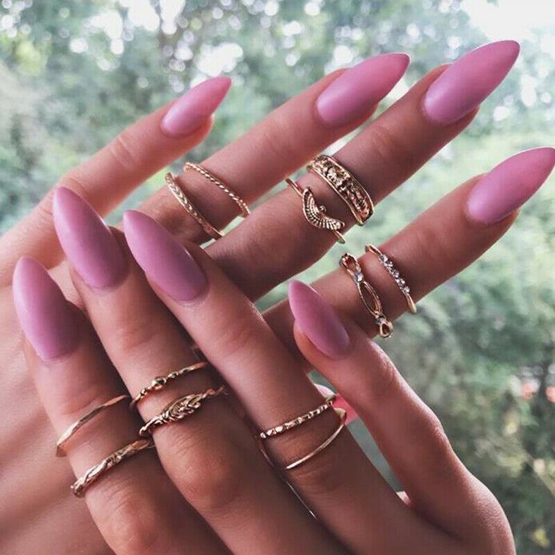 12Pcs/set Women Fashion Personality Punk Gothic Rings Jewelry GiftA KX