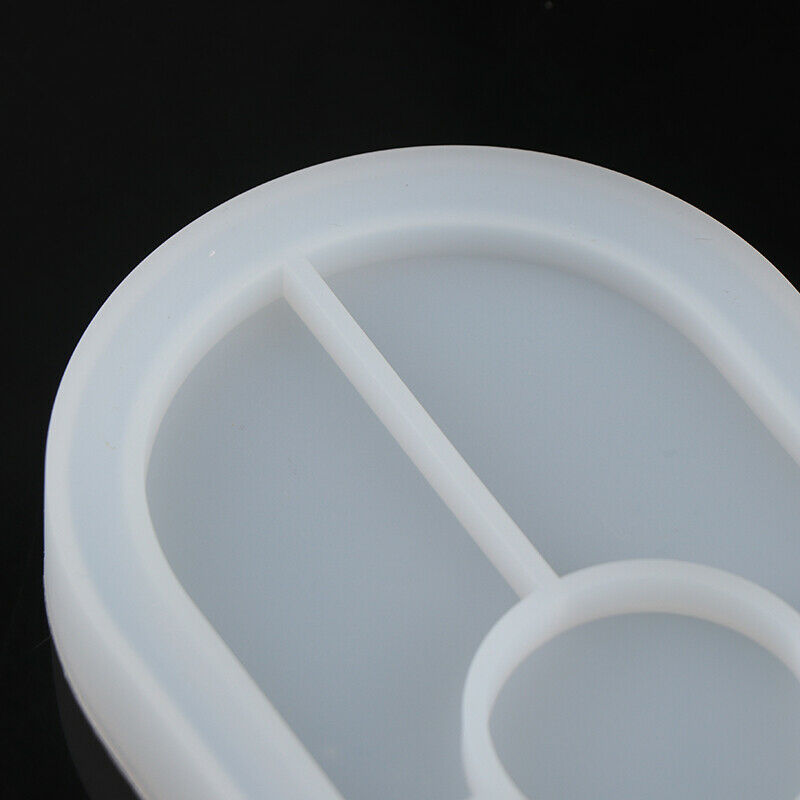 Concrete Oval Mold Ashtray Coaster Square Flexible Silicone Tray Mold EpoxyB Lt