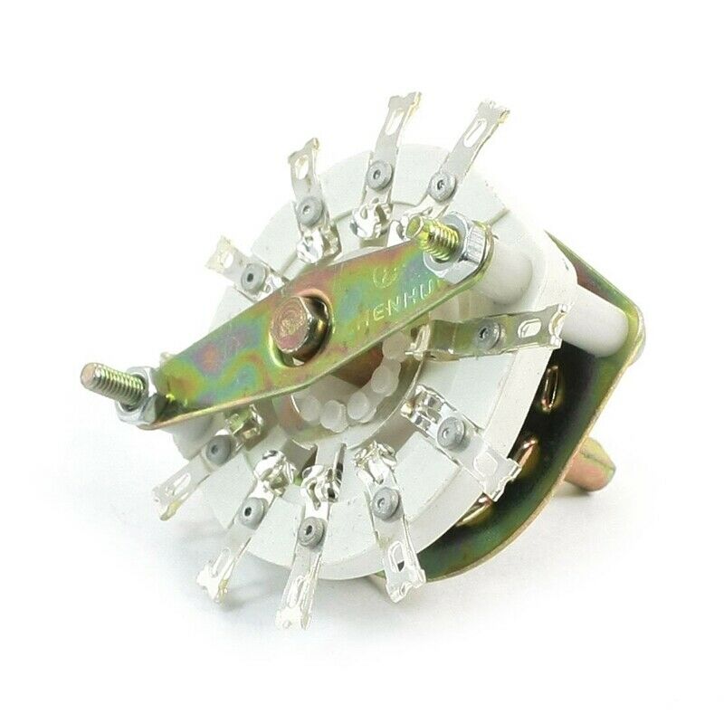 1P10T 1 Pole 10 Position One Deck 11 Pins Band Channel Rotary Switch R9K5K5