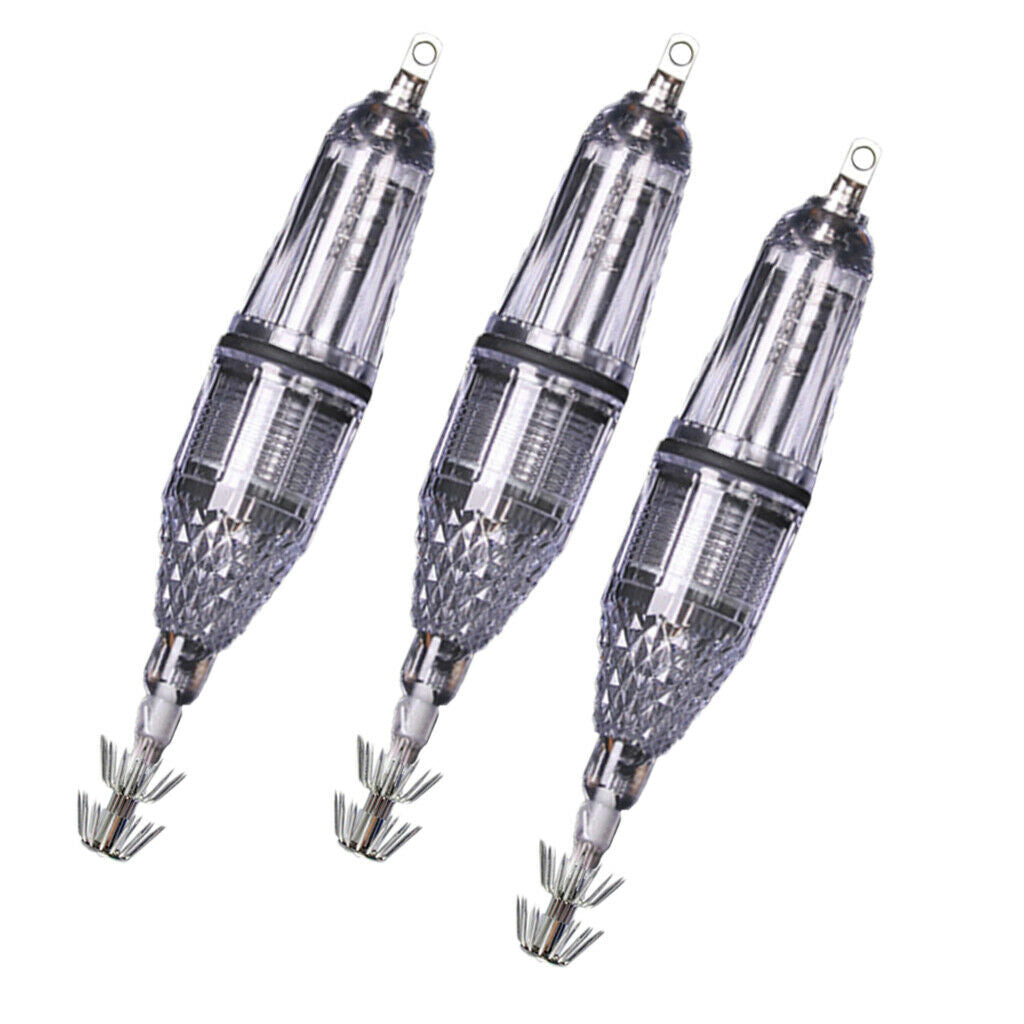 3pcs Fluorescent Fishing Lures Squid Jig Hook Octopus Cuttlefish 4.72inch