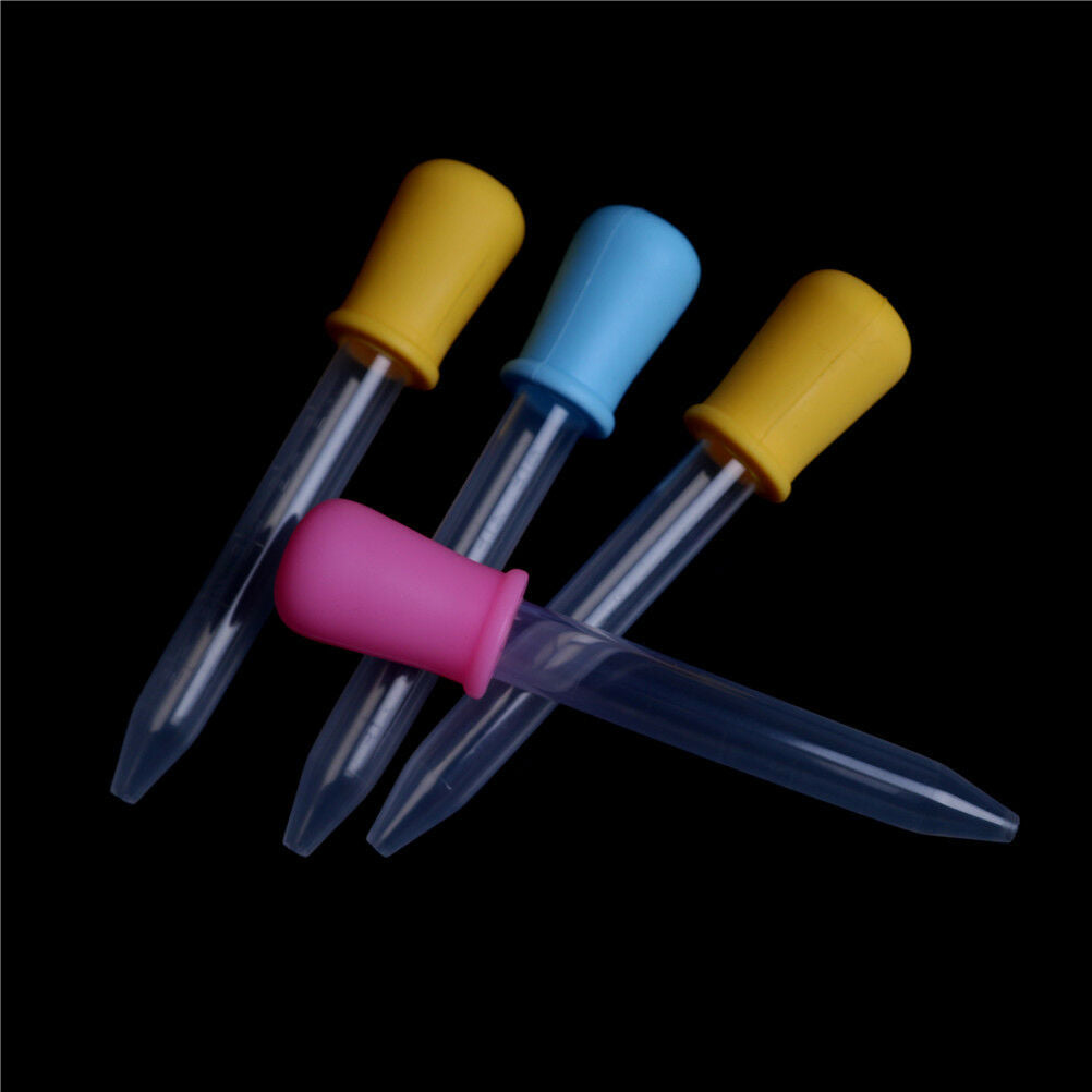 2Pcs Newborn Baby Plastic Silicone Feeding Medicine Dropper Spoon Burette.l8