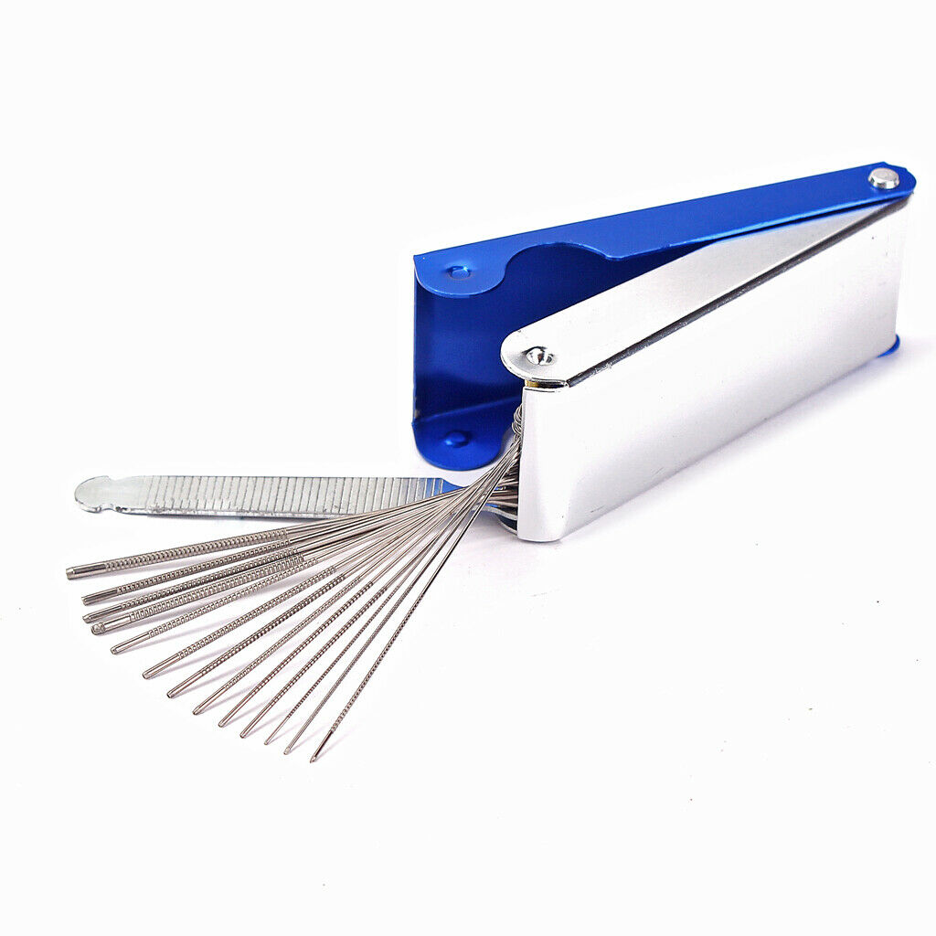 Guitar file set including 13 round files & 1 flat file 0.3mm - 1.6mm size