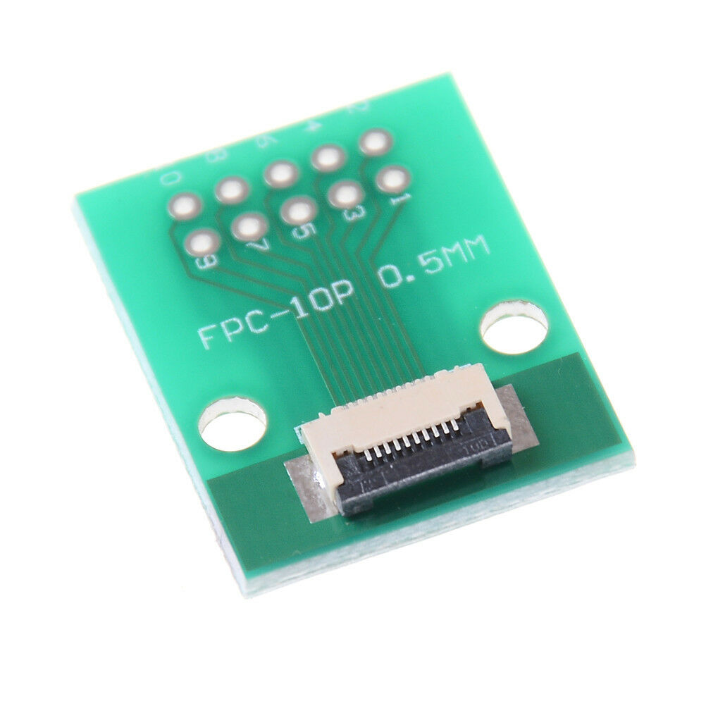 1Pcs 10-Pin 0.5mm FFC FPC to 10P DIP 2.54mm PCB Converter Board Adapter EBB Tt