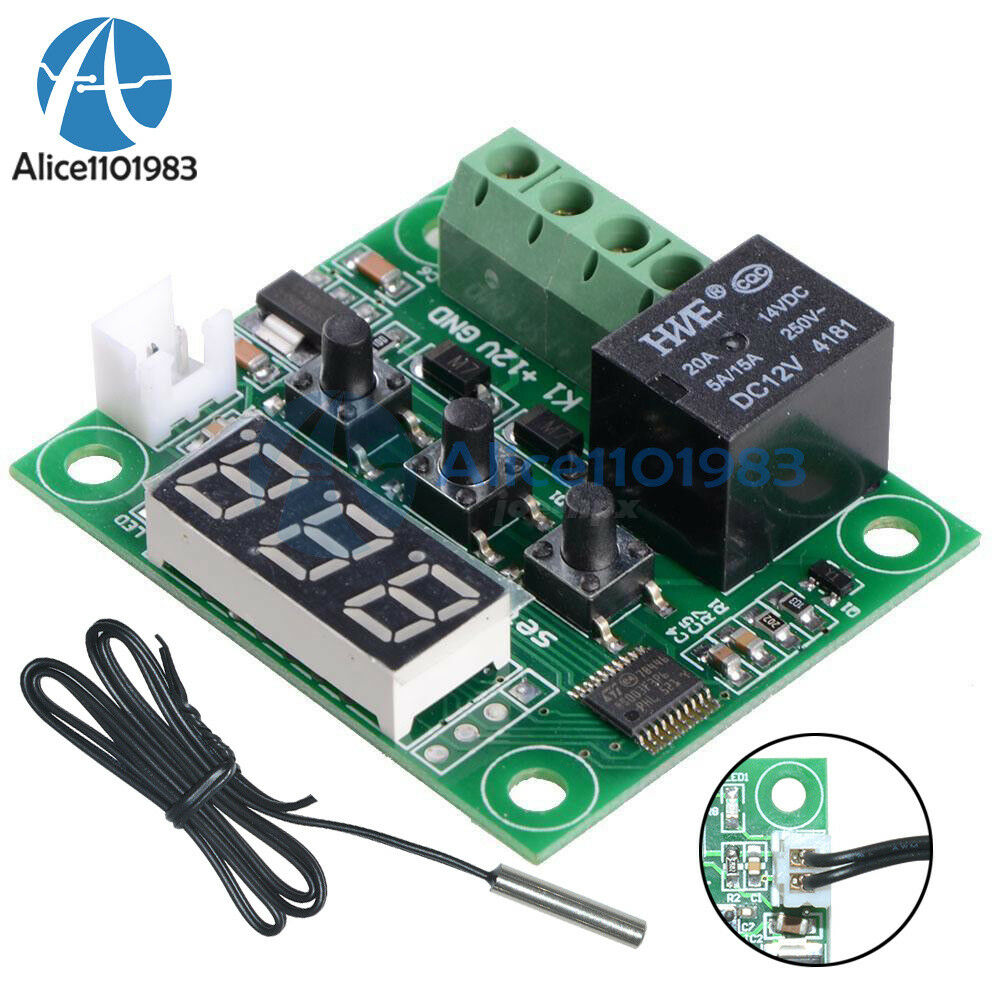 DC12V Red W1209 Digital thermostat Temperature Controler -50-110°C  + Sensor