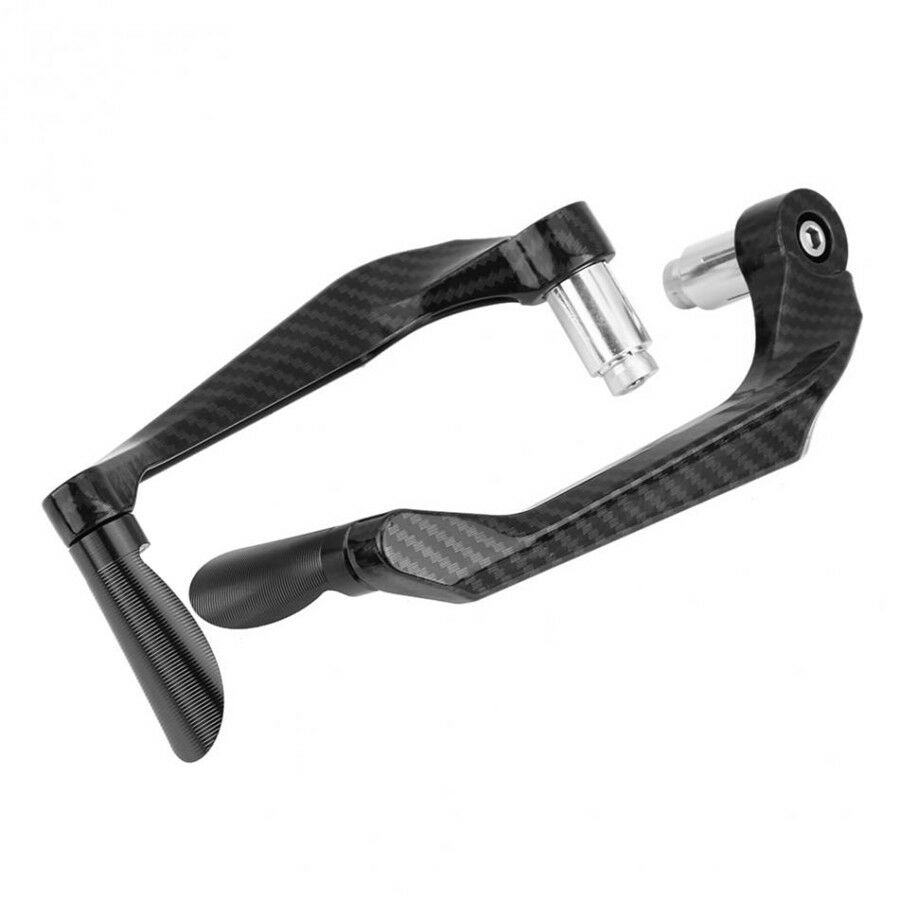 Pair Black Carbon Fiber Aluminum Alloy Motorcycle Brake Clutch Levers Protection