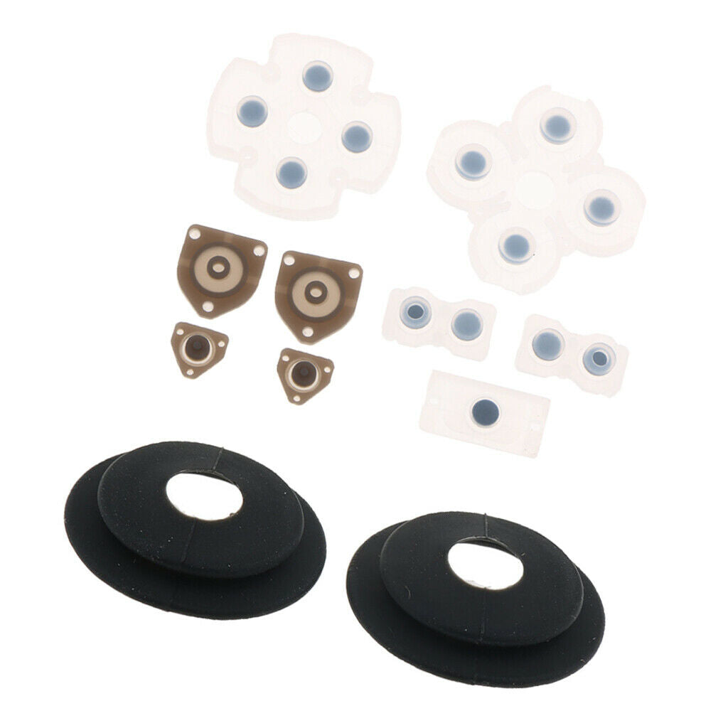 1 Set Conductive Rubber Pad For  PS4 Controller + Aim Assistance Rings