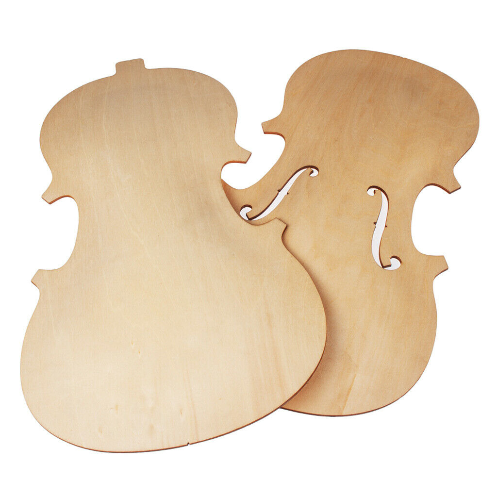 4 Sets Violin Front Top Panel Backplate for Violin Fiddle Luthier Supply