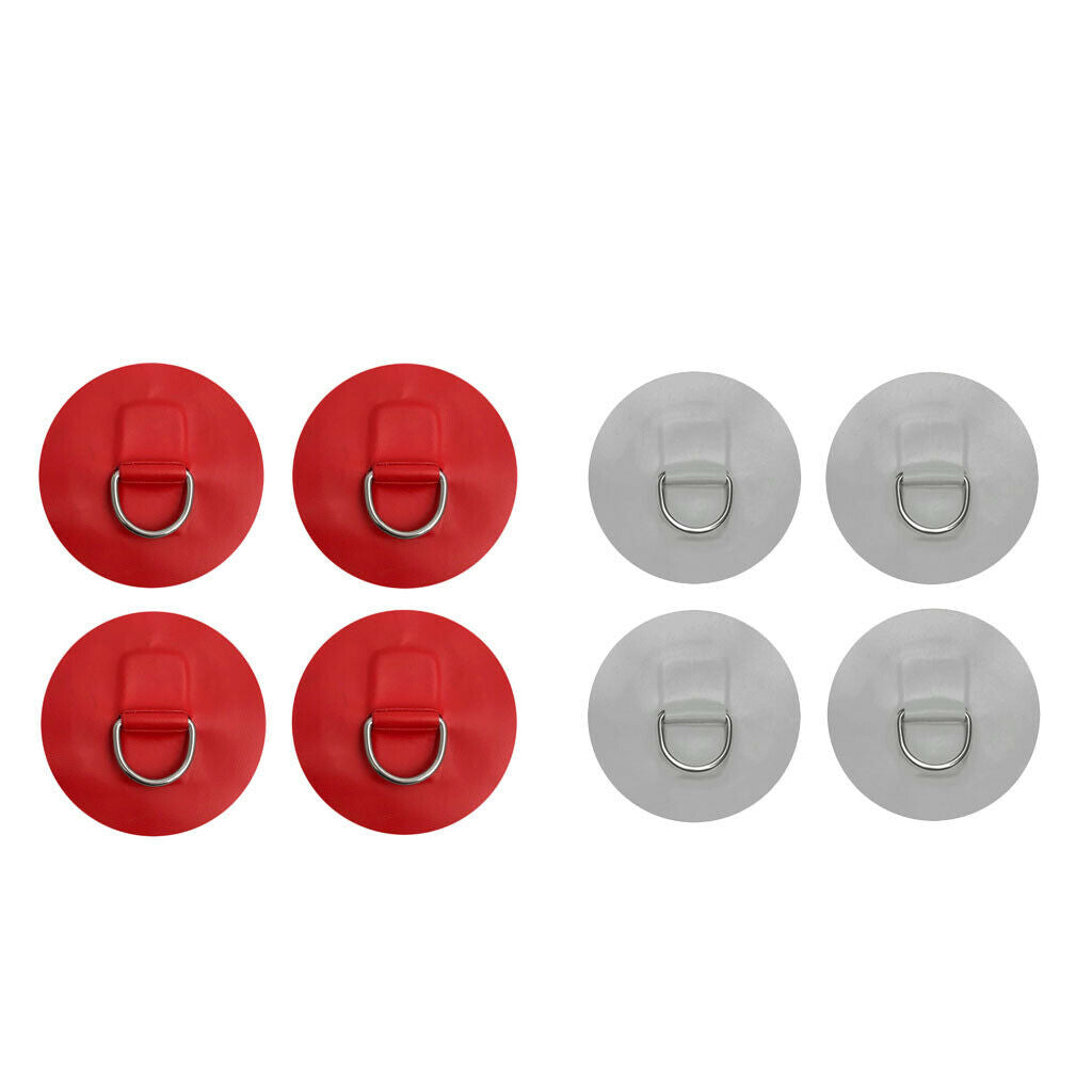 8pcs D- Pad PVC Patch Shock Cord for Kayak Canoes Kit Inflatable Boat