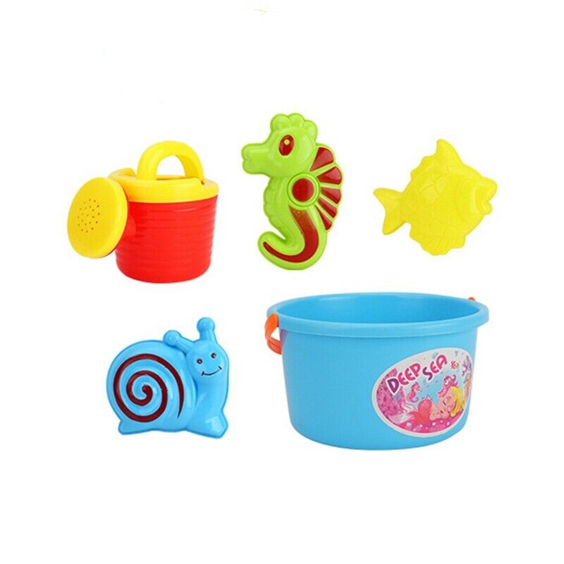Kids Beach Sand Toys Set Sand Truck Bucket Shovels Rakes Tool Kit Sea AnimalW9T1