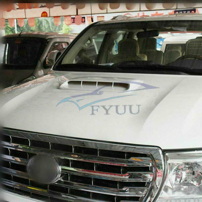 Universal ABS Car Decorative Air Flow Intake Hood Scoop Vent Bonnet White Cover