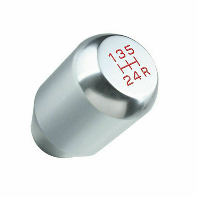 Car 5-Speed Manual Gear Shifter Shift Knob Lever Round Aluminum Transmission