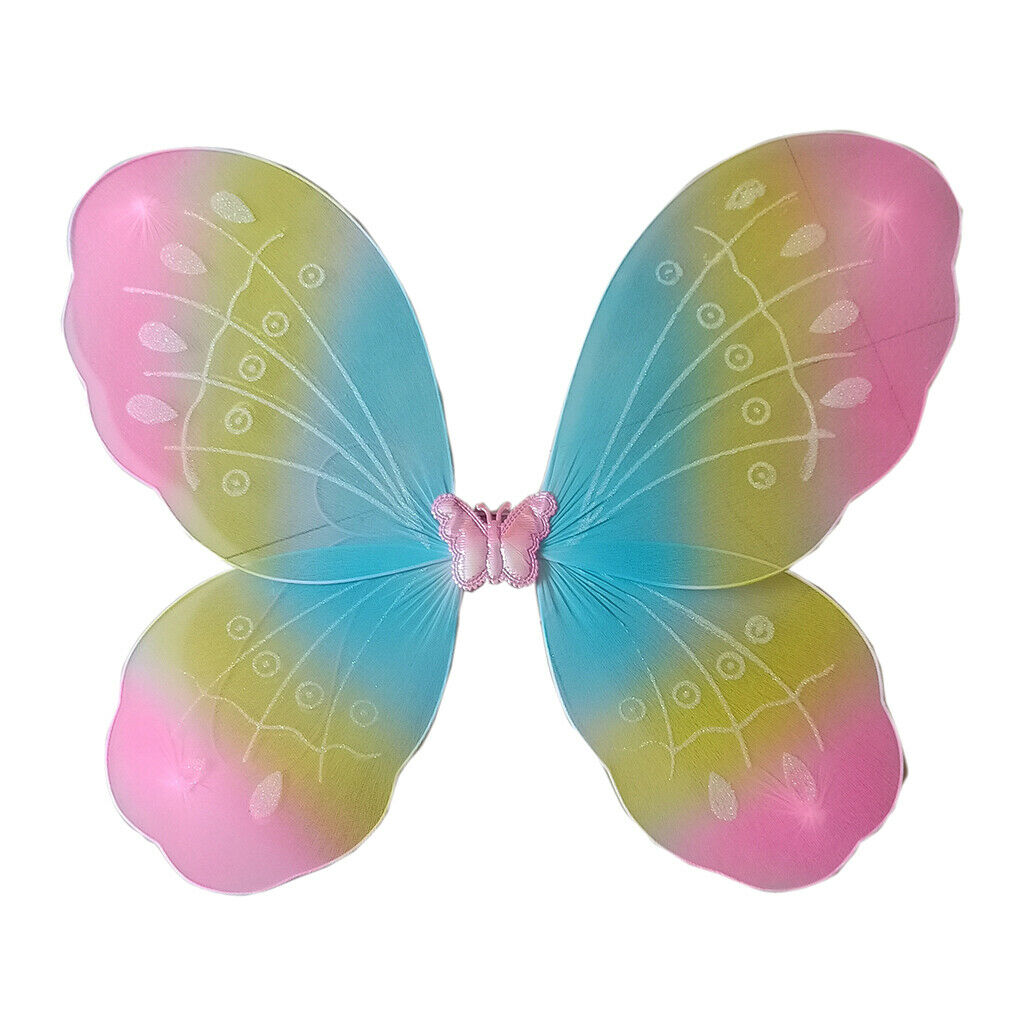 Blesiya Fun Glitter Rainbow Butterfly   Kids Party Costume Accessories