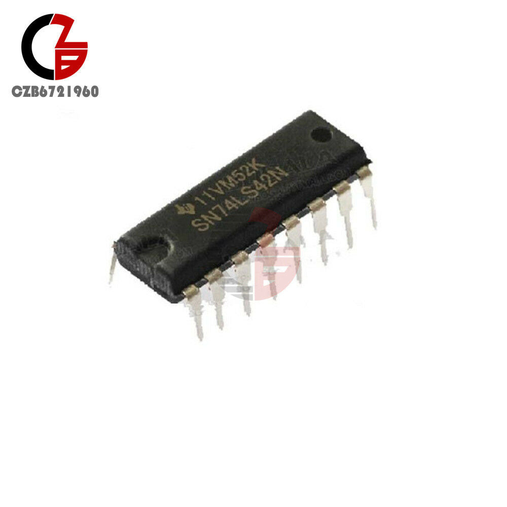 2PCS SN74LS42N 74LS42 TI IC 4-LINE BCD/DEC DECOD 16-DIP