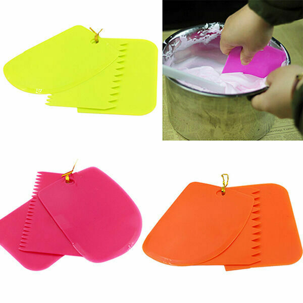 3 Pcs Dough Cake Cookie Edge Scraper Decorating Baking Cutter Pastry Tools DIY
