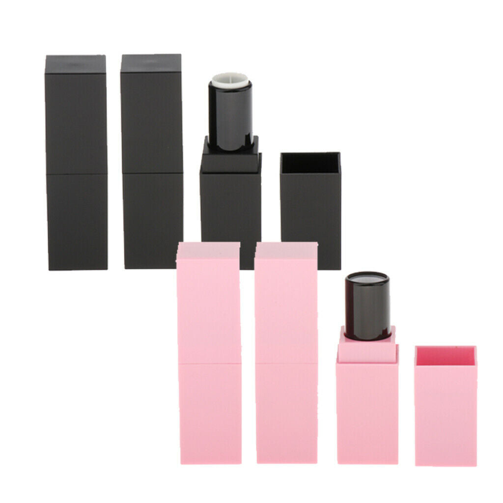 12.1mm Square Empty Lipstick Tubes Lip Balm Vials Containers Bottles 3x