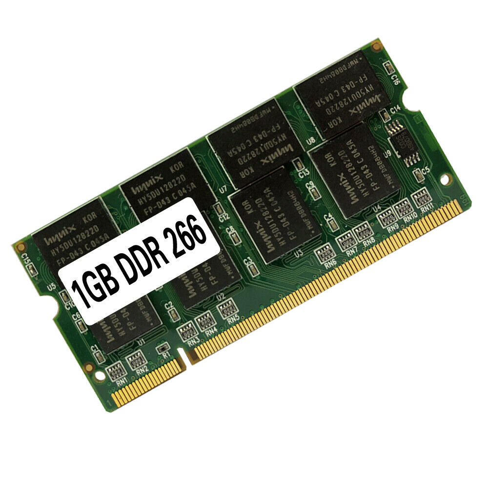 Laptop Memory Ram SO-DIMM DDR1 PC 2100 / DDR 266 MHz 1GB 200PINS For Notebook