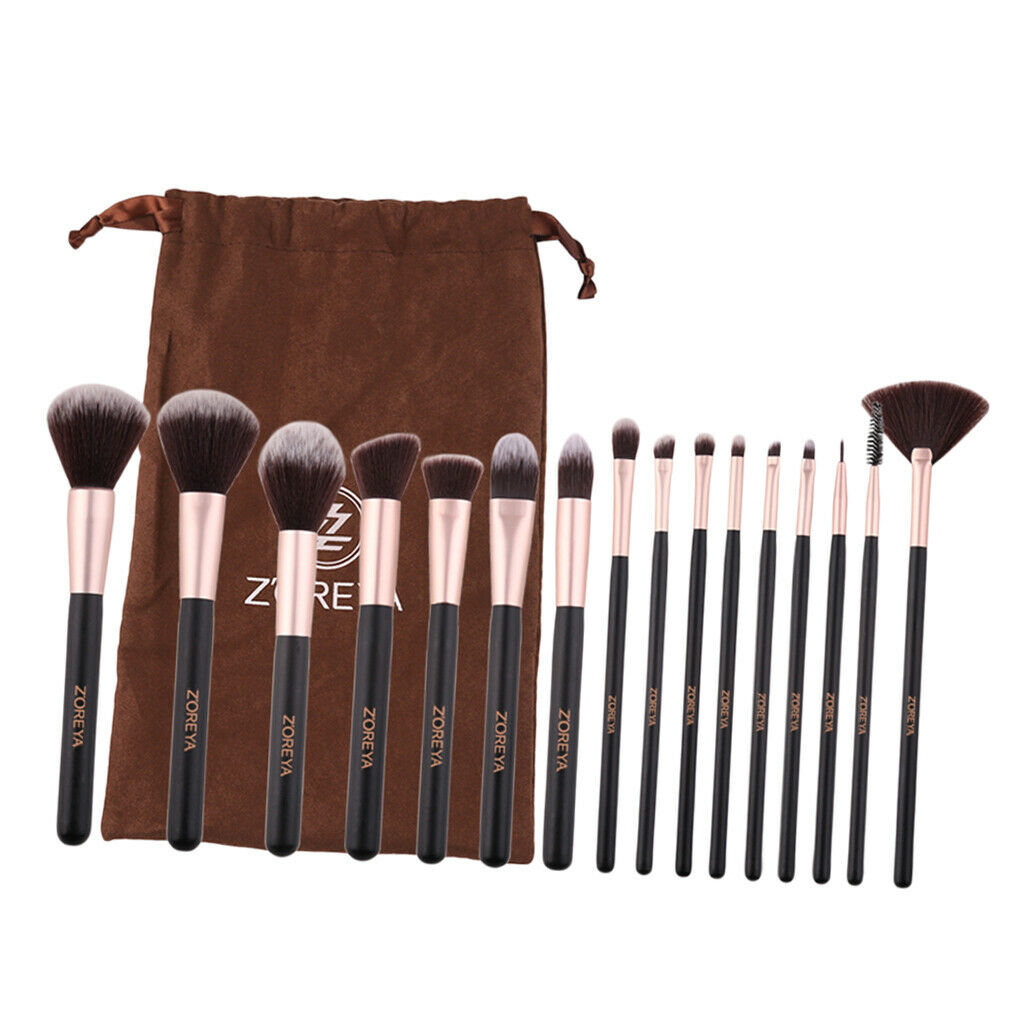 16 Pcs Kabuki Makeup Cosmetic Brush Set Professional Face Eye Tool Kit W/Bag
