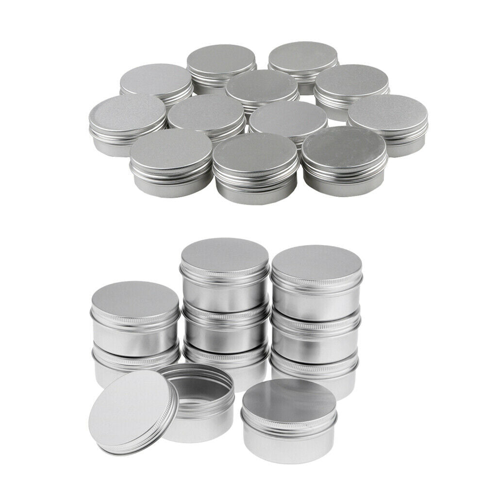 Multifunctional Round Aluminum Cans, 12pcs 30g And 10pcs 80ml for Lotion Storage