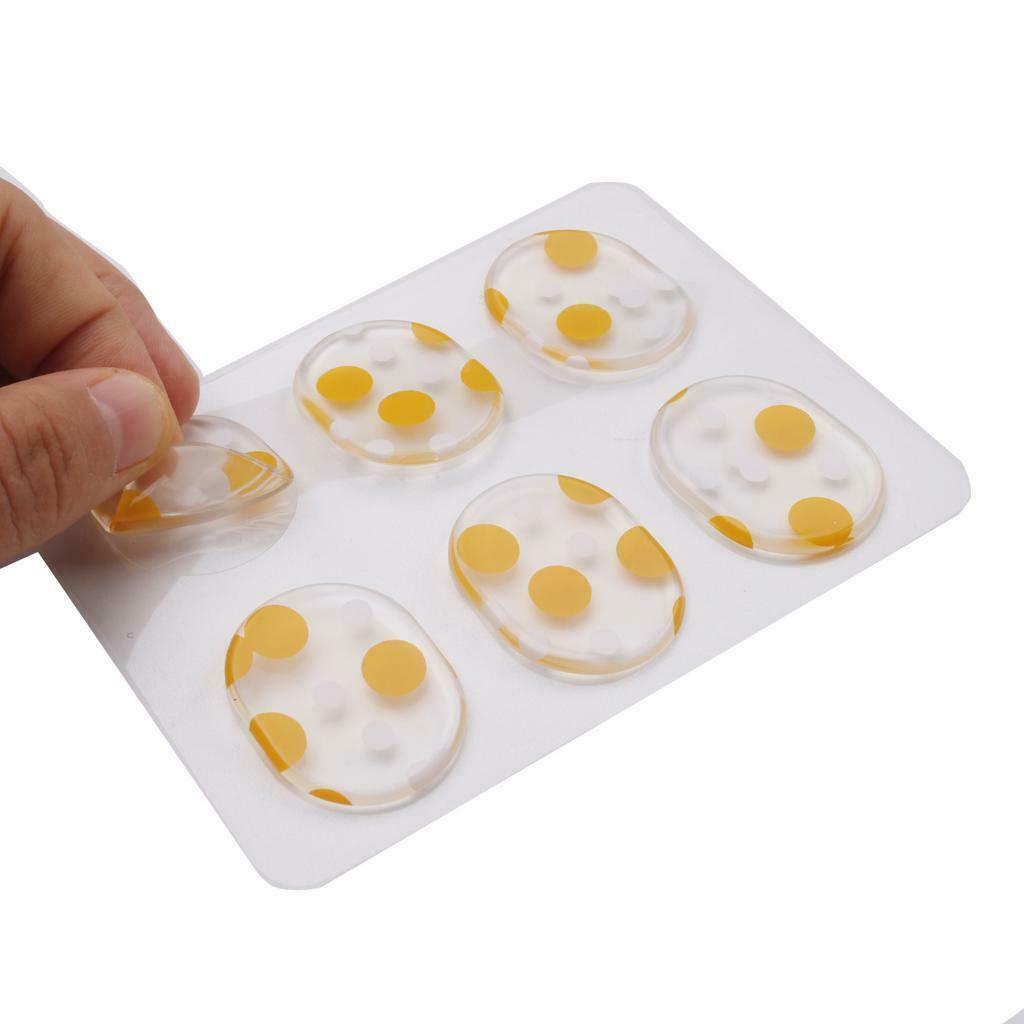 6Pcs Drum Dampening Control Gel Pads Drum Dampener Tone Control Yellow