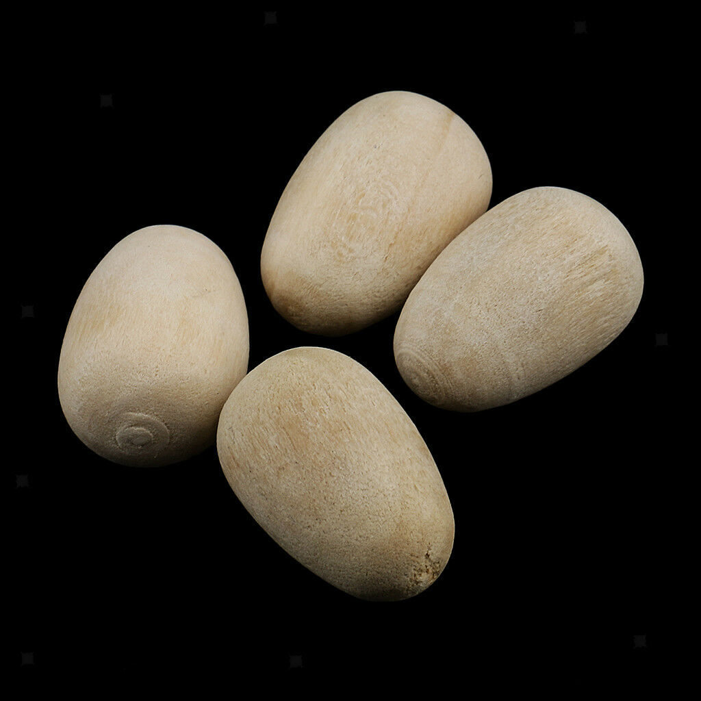 50pcs Wooden Eggs Wood Easter Decorations Embellishment Unfinished Wood Eggs