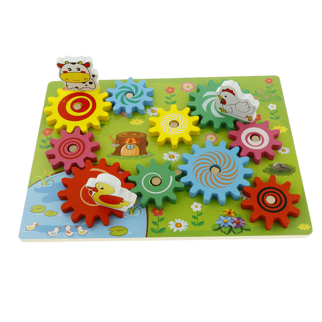 Wooden Gear Animals Assembled   Building Blocks Education Toys