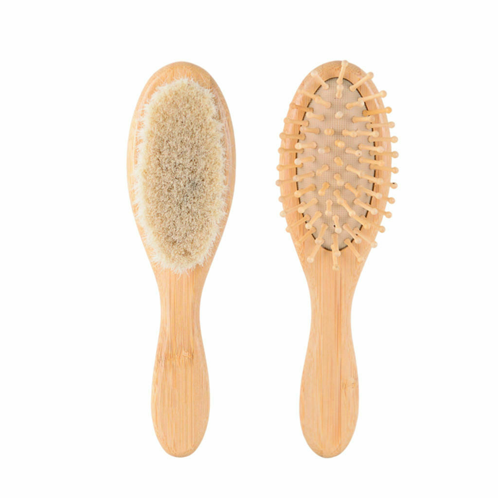 2Pcs Baby Hair Brush Perfect Wool Soft Bristles Massage for Toddlers Baby