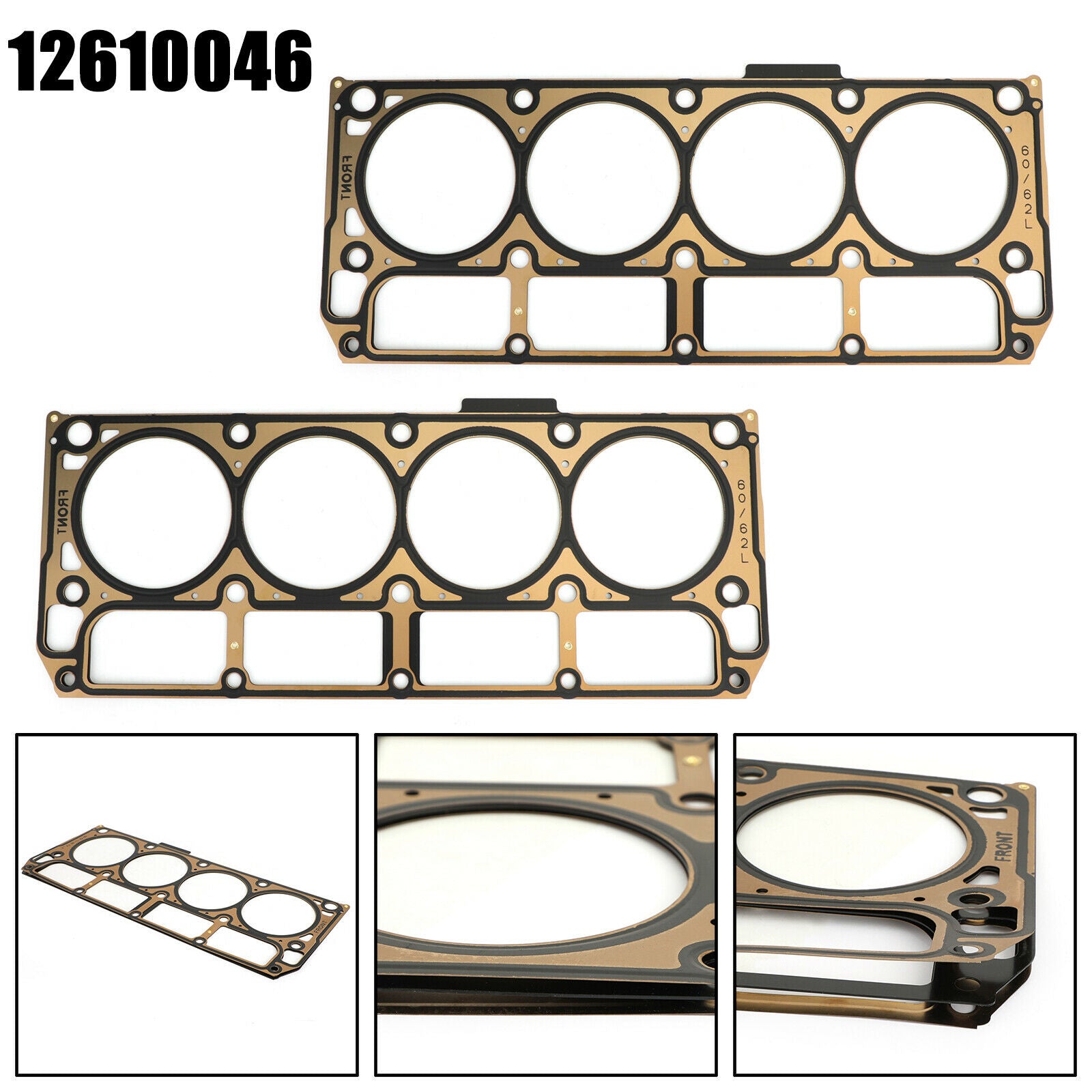 2x Cylinder Head Gasket for Chevrolet GMC Express 2500+ Sierra 2500 HD 12610046/