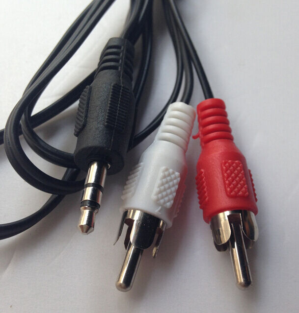 Headphone Plug Jack 3.5mm to Red White RCA Aux Stereo Audio Sound Cord Cables AU