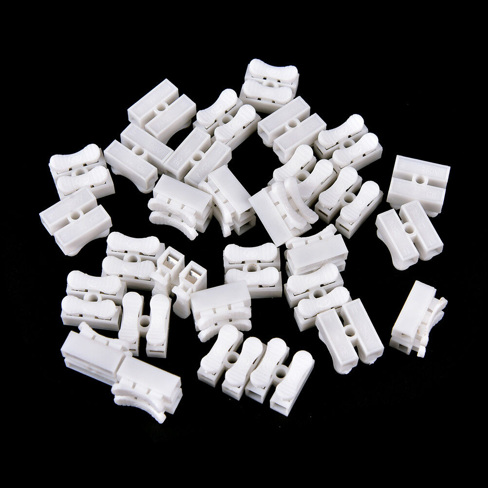 30x Self Locking mini 2Pin Cable Connectors Quick Splice Lock Wire Termina.l8