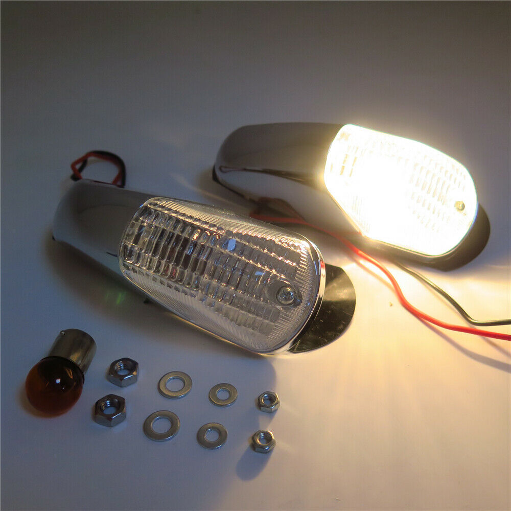 Flash Turn Signals For 2006-2009 Kawasaki Ninja ZX14 ZX14R ZZR1400 chrome +clear