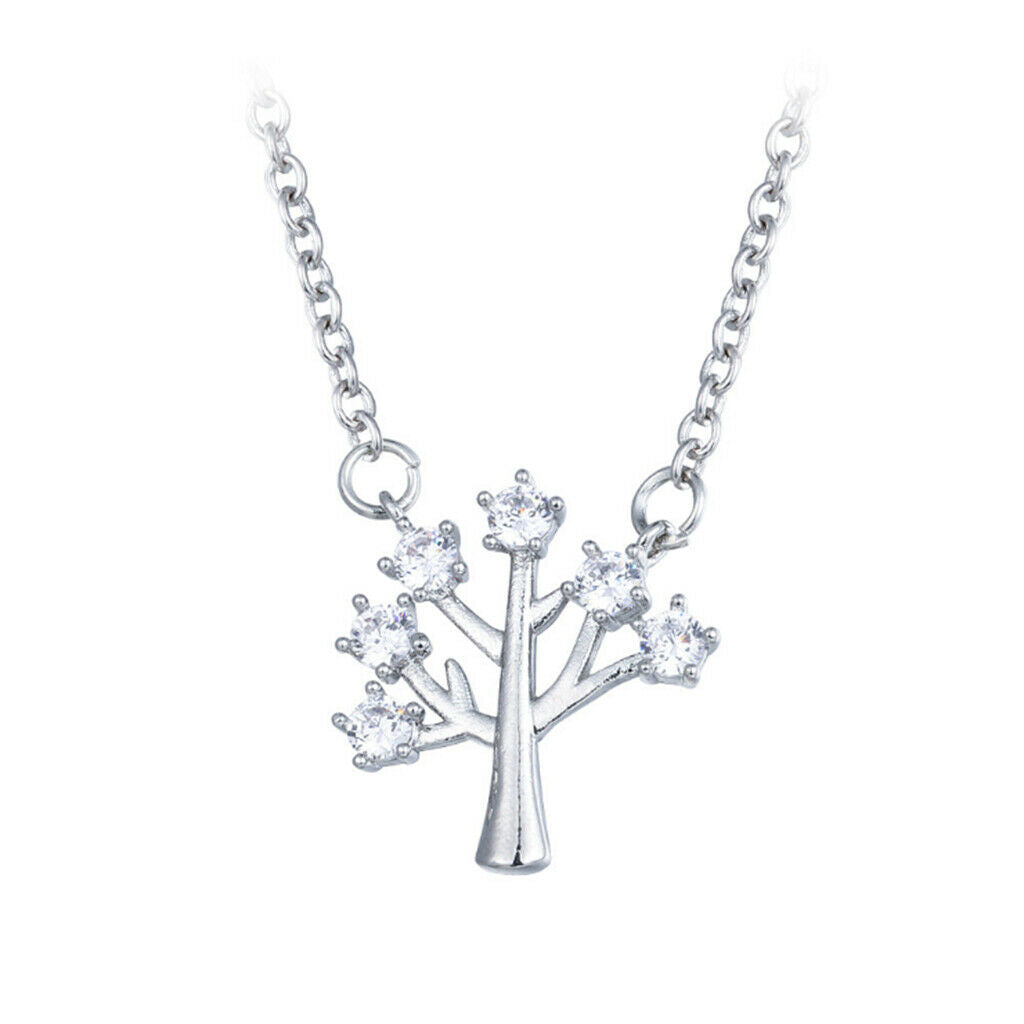 Chic Tree of Life CharmNecklace Cubic Zirconia Crystal Pendant Jewelry Gifts