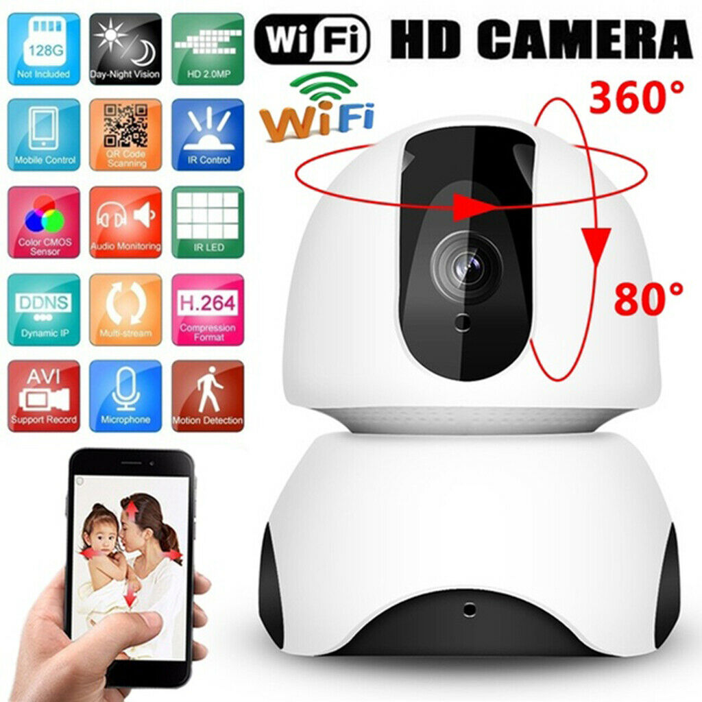 Waterproof WiFi IP IR Camera 1080P HD Night Vision Wireless Baby Monitor UK