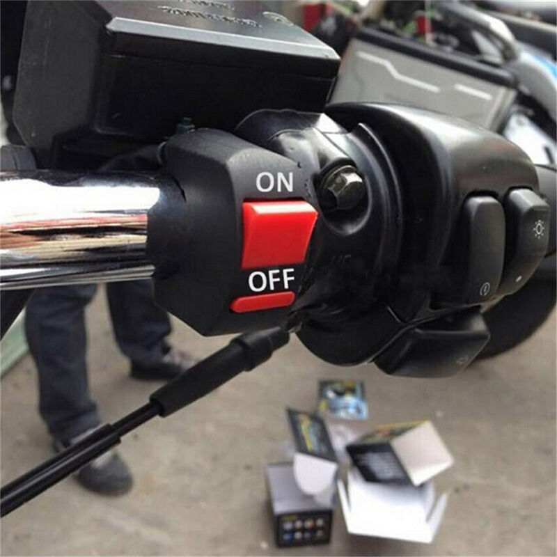Universal 12V Motorcycle Handlebar Accident Hazard Light Switch On/Off Bu.l8