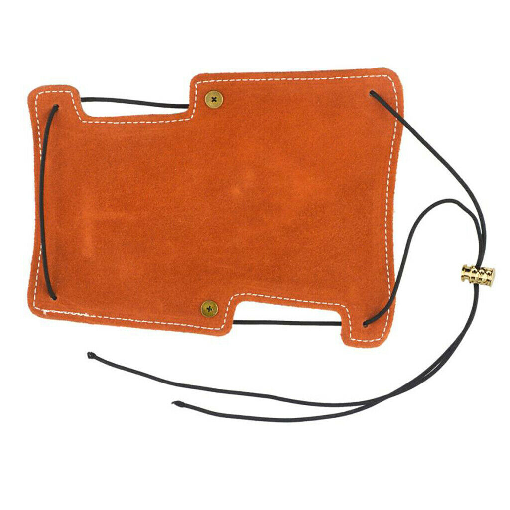Adjustable Cow Leather Archery Armguard Forearm Guard Protector Brown