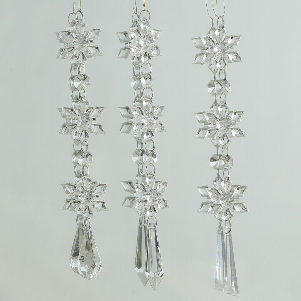Acrylic Clear Snowflake Pendant Hanging Bead Curtain Wedding Supply