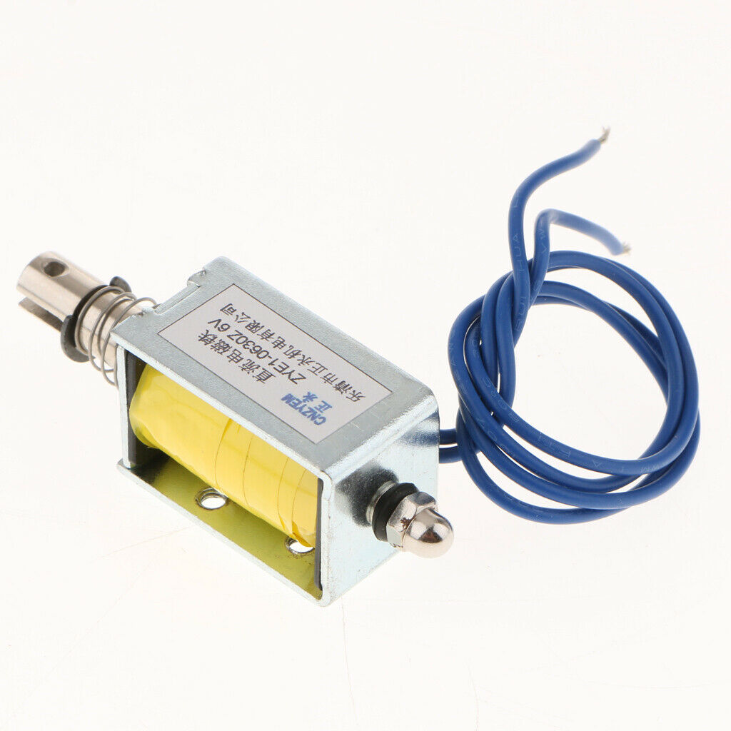 2x Linear Mini Push Pull Solenoid Electromagnet Reset DC6V