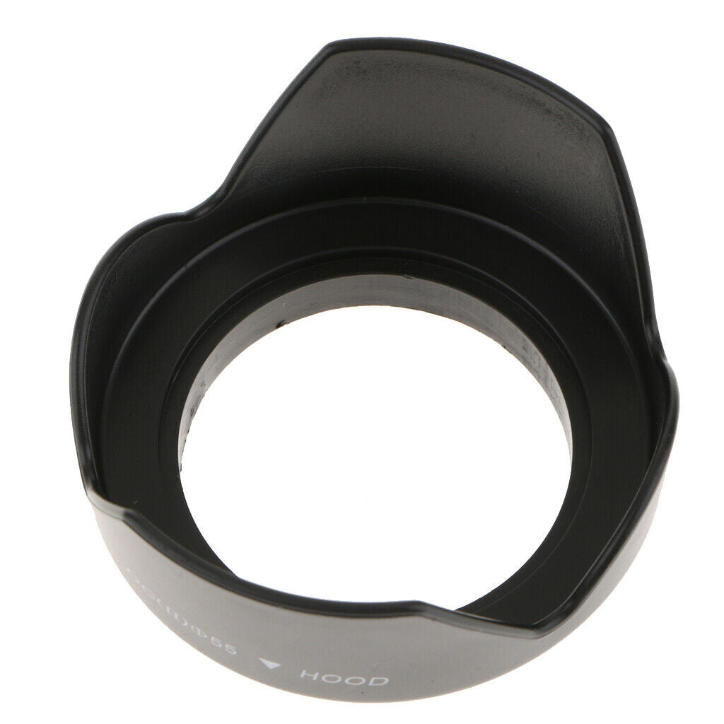55mm Flower Lens Hood for Canon Nikon Panasonic Sony Pentax Camera .