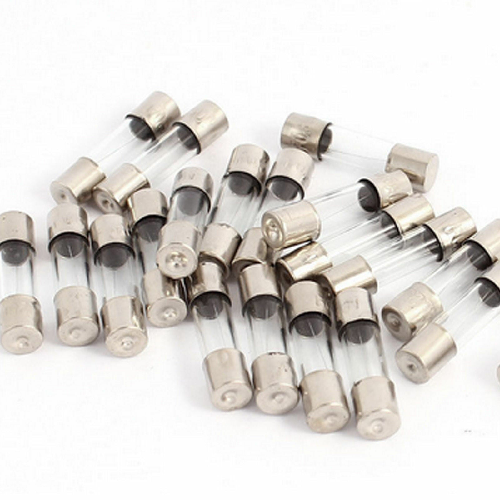 20pcs 250V 0.5A F0.5AL Quick Blow Fuse Glass Tube Fuses 5 x 20mm 500mA