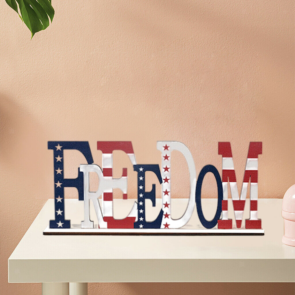 Set of 2 Wood Decorative Plaque Letter Sign Party Table Decorations Crafts
