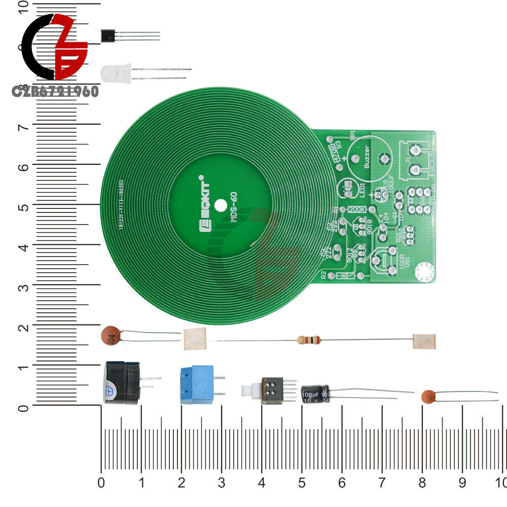 Electronic Kit Metal Detector Kit DC 3V-5V 60mm Non-contact Sensor DIY Kit