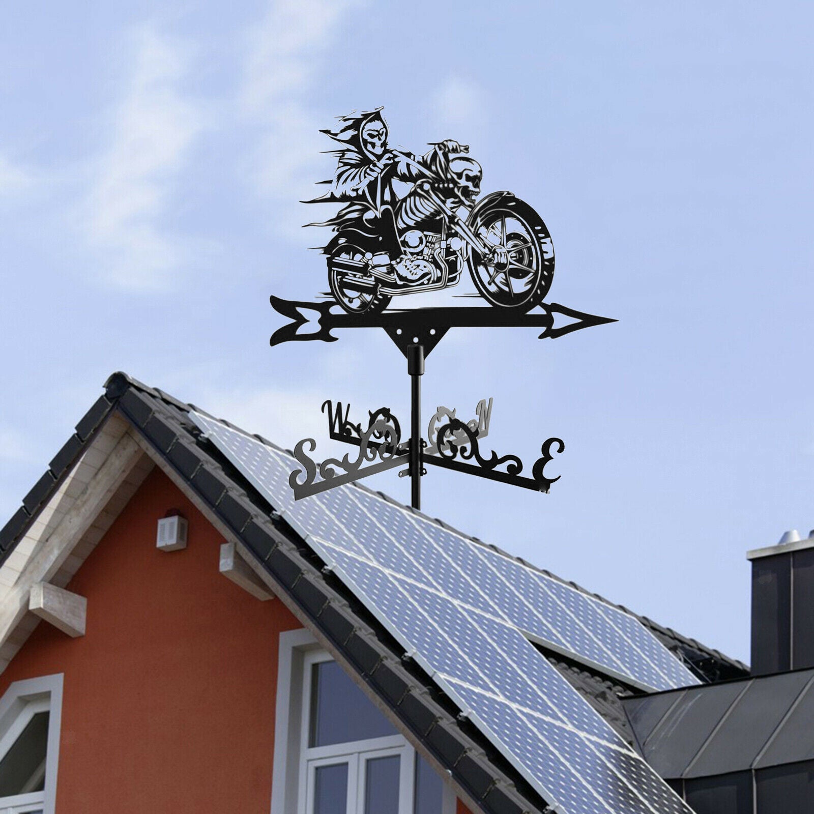 Roof Retro Weathervane Grim Reaper Weather Vane Farm Scene Garden Stake Wind