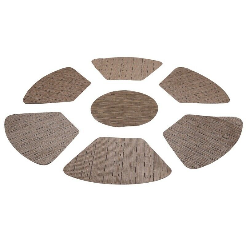 Round Placemats for Round Table Wedge Kitchen Place Mats with 1 Round Piece HeQ9