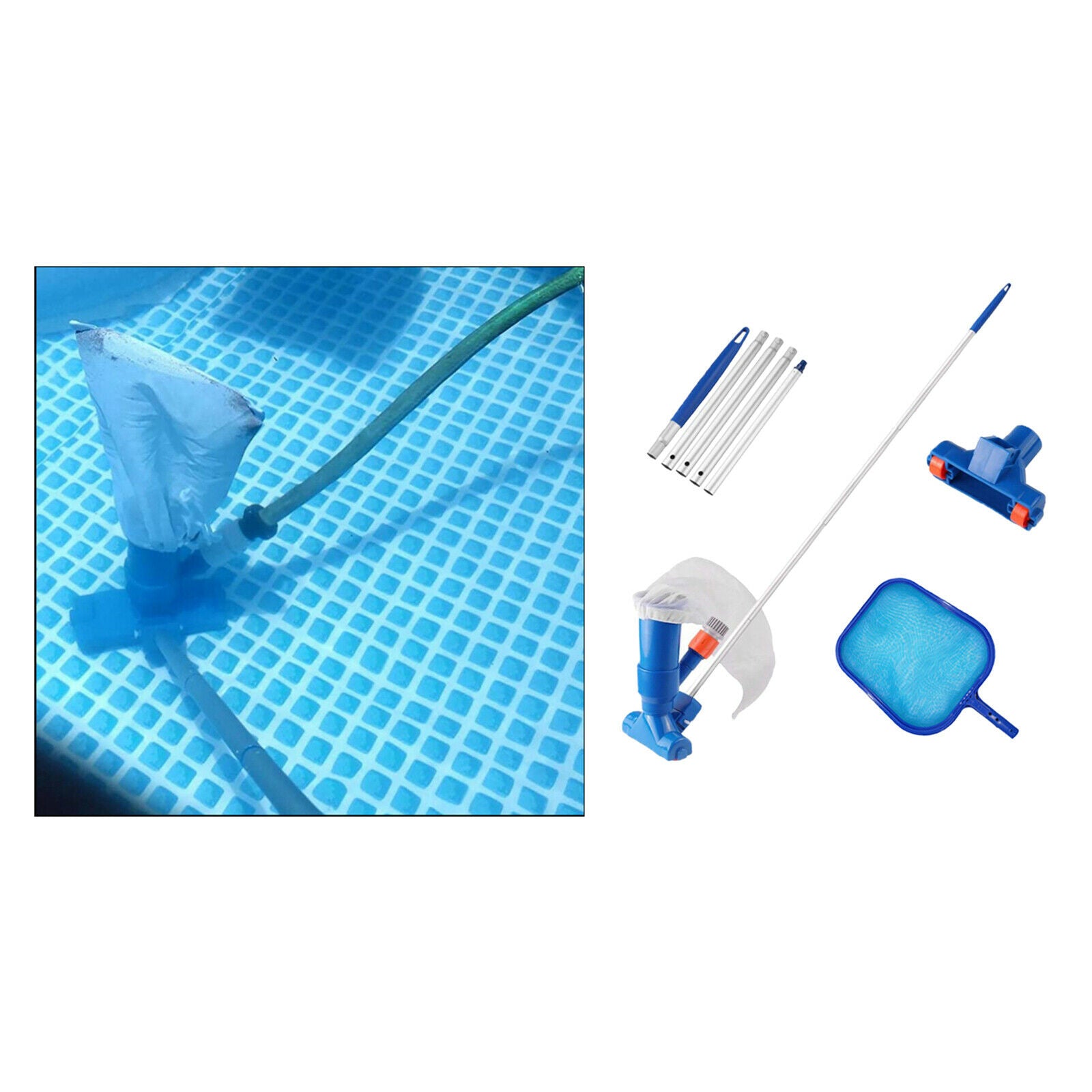 Pool Cleaning Set Water Vacuum Spray Handle Skimmer Net Spa Kit Tools US